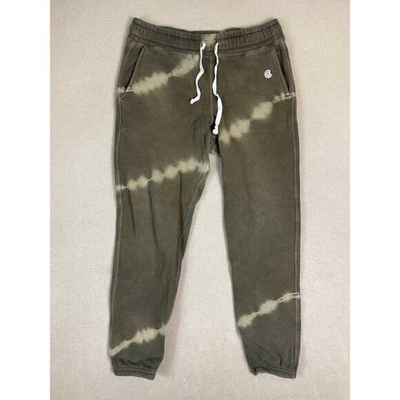 Champion X Todd Snyder Sweatpants Mens M Green Tie-Dye‎ Tapered Elastic Waist - Picture 1 of 13